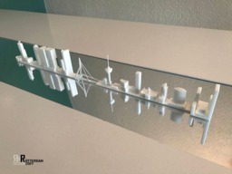 Rotterdam Skyline Artwork Figurine Architecture Scale Model Miniworld 3D Print
