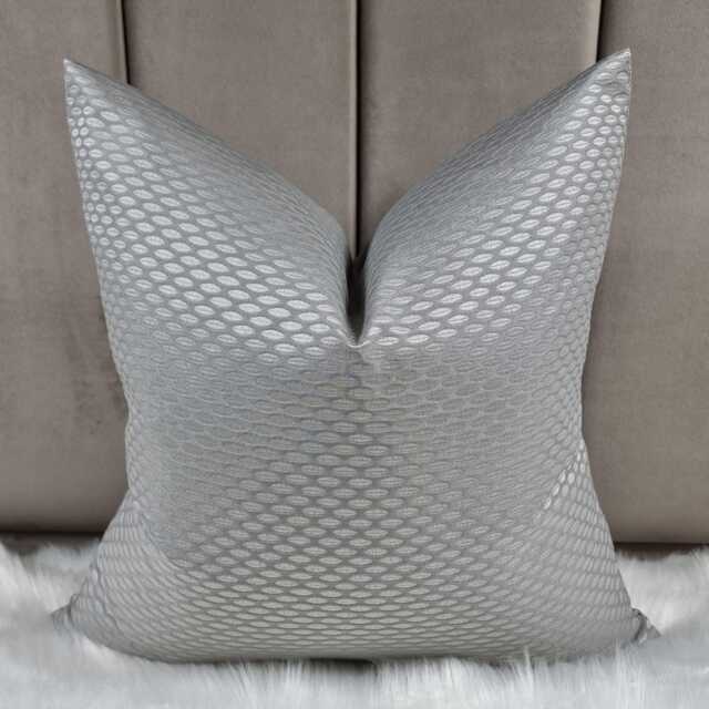Grey Decorative Cushion Cover, Sofa Bed Pillow Cover Neutral Decor, John Lewis Handmade Pillow Cover - image 1