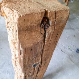 Wabi Sabi Floor Sculpture, Large Wooden Statue, Industrial Face Modern Wood Carving Reclaimed Contemporary Art - thumbnail 3