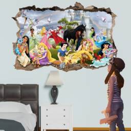 Princesses Pets Fairies Castle Wall Art Sticker Decal Mural Poster Girls Room Decor 1053 - thumbnail 2
