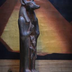 Statue Anubis God Of Death Black Sculpture Heavy Stone Made in Egypt - thumbnail 3