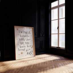Twinkle Little Star Do You Know How Loved Are, Nursery Print, Unframed, A1/A2/A3/A4/A5, Affirmation Print - thumbnail 2