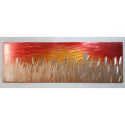 Abstract Metal Wall Art, Sunset By The Lake, Indoor/Outdoor Artwork - thumbnail 2
