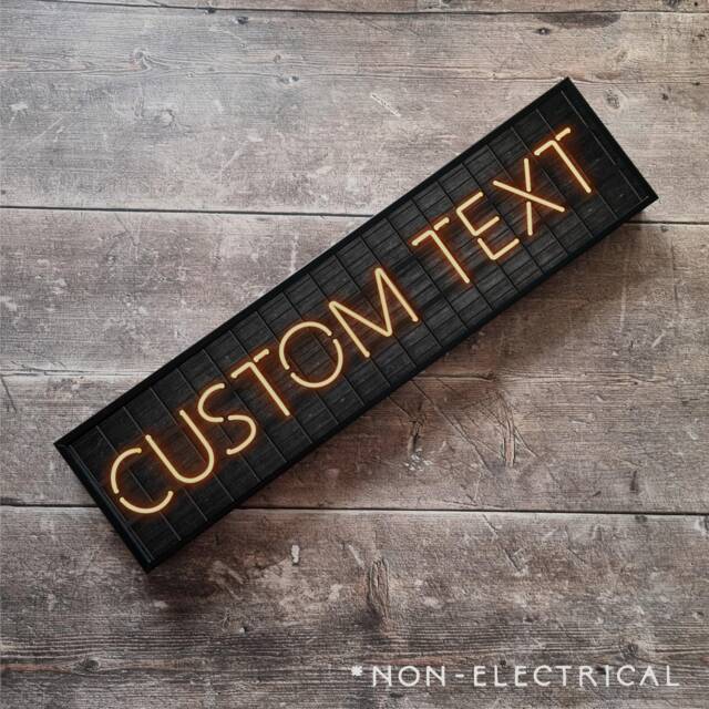 Custom Neon Style Metal Print Framed Wall Art Sign - image 1