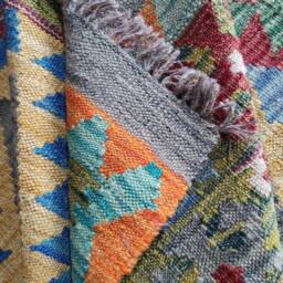 Kilim Rug Classic, Handmade Artisan Afghan Turkish Aztec Geometric Wool 165x99 cm - thumbnail 3