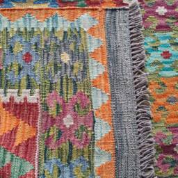 Kilim Rug Classic, Handmade Artisan Afghan Turkish Aztec Geometric Wool 165x99 cm - thumbnail 4