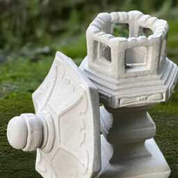 Massive Pagoda Sculpture Stone Lantern Statue Zen Garden Ornament Japanese Decoration Concrete Tradition Decor Lantern Lover Gift - thumbnail 3
