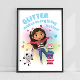 Gabby's Dollhouse Print - Glitter Makes Everything Better Poster Kids Wall Art - thumbnail 2