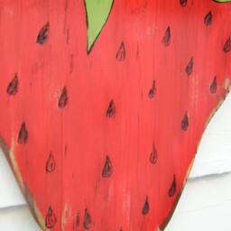 Strawberry Garden Sign Farm Stand Summer Harvest Kitchen Wall Decor - thumbnail 2