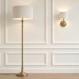 Old White Matt Velvet Drum Lampshade - Wall, Table, Floor Ceiling Lamp Custom Sizes & Lining Options Handmade Bespoke Light Shade UK - thumbnail 3