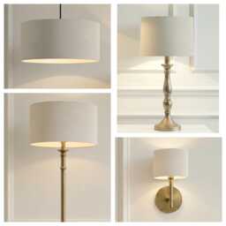 Old White Matt Velvet Drum Lampshade - Wall, Table, Floor Ceiling Lamp Custom Sizes & Lining Options Handmade Bespoke Light Shade UK