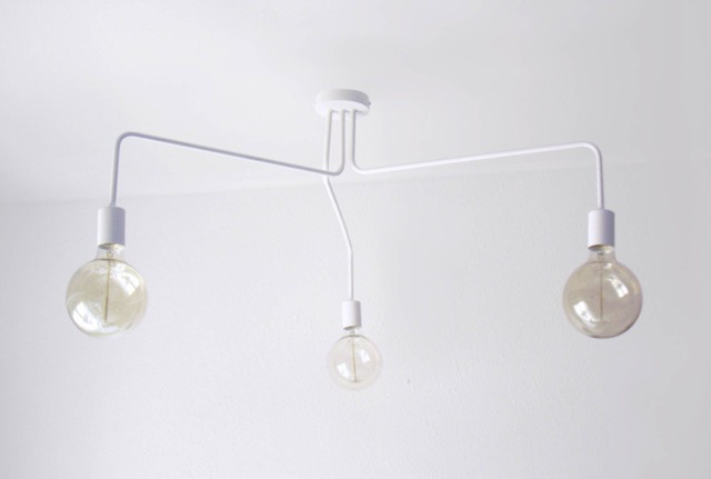 Liam - Contemporary White Chandelier With 3 Geometric Arms For Modern Home Decor - image 1