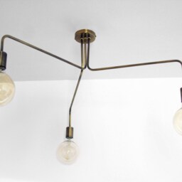 Liam - Contemporary White Chandelier With 3 Geometric Arms For Modern Home Decor - thumbnail 3