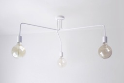 Liam - Contemporary White Chandelier With 3 Geometric Arms For Modern Home Decor - thumbnail 1