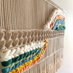 Custom Large Macrame Wall Hanging - Bohemian Woven Tapestry Decor - thumbnail 2