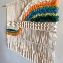Custom Large Macrame Wall Hanging - Bohemian Woven Tapestry Decor - thumbnail 4