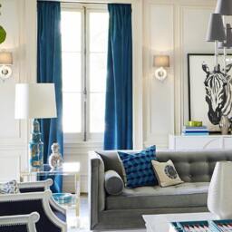 Pair Of Royal Blue Velvet Curtains, Bedroom Living Room Custom Curtains - thumbnail 2