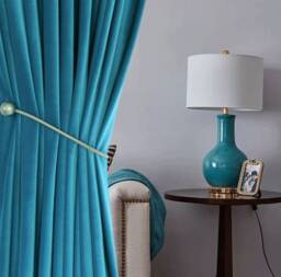 Pair Of Royal Blue Velvet Curtains, Bedroom Living Room Custom Curtains