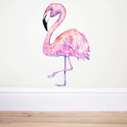 Flamingo Tropical Bird, Flamingo Sticker, Flamingo Wall Decal, Tropical Bird Sticker, Tropical Decor, Nursery Decor, Flamingo Art, Bird Sticker, Art - thumbnail 2