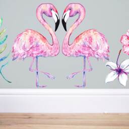 Flamingo Tropical Bird, Flamingo Sticker, Flamingo Wall Decal, Tropical Bird Sticker, Tropical Decor, Nursery Decor, Flamingo Art, Bird Sticker, Art - thumbnail 3