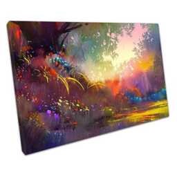 Vibrant Landscape Canvas Print Ready-To-Hang Wall Art For Home & Office Decor - thumbnail 1