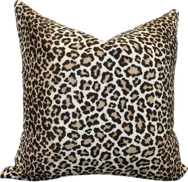 Colefax & Fowler Panthera Chocolate Cushion Cover Pillow Double Sided Home Interior - image 1