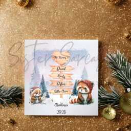 Personalised Christmas Decoration - Family Gift Custom Bauble Stocking Filler Eve Box - thumbnail 2