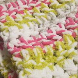 Crochet Throw Blanket, Decorative Throw, Lapghan, Chunky Soft Baby Neon Lap - thumbnail 4