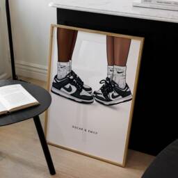 Personalised Sneakers Print, Custom Skin, Couples Trainers Sneaker Couple, Gift, Unframed - thumbnail 2