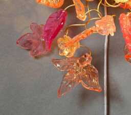 Double Bouquet Wall Lamp - Sconces With Flowers At Pink Orange Color, Handmade Sconce - thumbnail 4