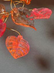 Double Bouquet Wall Lamp - Sconces With Flowers At Pink Orange Color, Handmade Sconce - thumbnail 3