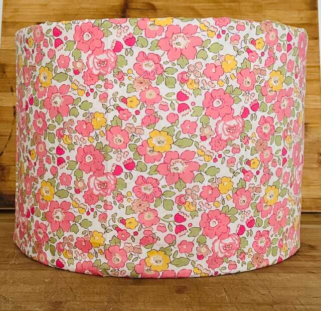 Liberty Lampshade/Ceiling Light in Pink Metallic Fabric 20cm 30cm 40cm. Ideal For Bedside Table Floor Lamp Pendant - image 1