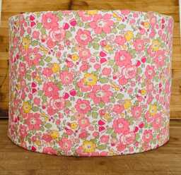 Liberty Lampshade/Ceiling Light in Pink Metallic Fabric 20cm 30cm 40cm. Ideal For Bedside Table Floor Lamp Pendant - thumbnail 1