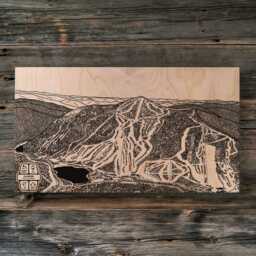 Cannon Mountain New Hampshire Ski Trail Map - Engraved Wood Wall Art Cabin Decor, Snowboard Trail, Personalized Family Gift Poster - thumbnail 2