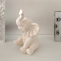 Ceramic Elephant - Ready To Paint Bisque Figurine For Diy Craft Projects & Unique Home Decor