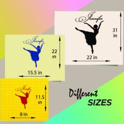 In-Style Decals Wall Vinyl Decal Home Decor Art Sticker Custom Name Girl Woman Dancing Ballerina Nursery Room Removable Mural Design 310 - thumbnail 2