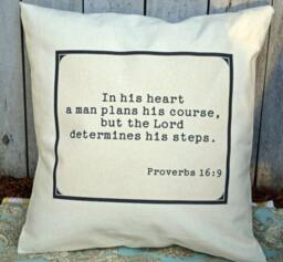 Religious Pillow Spiritual , Christian Gift, Bible Verse, Retreat Gift Pillow, Proverbs // Give Thanks - thumbnail 1