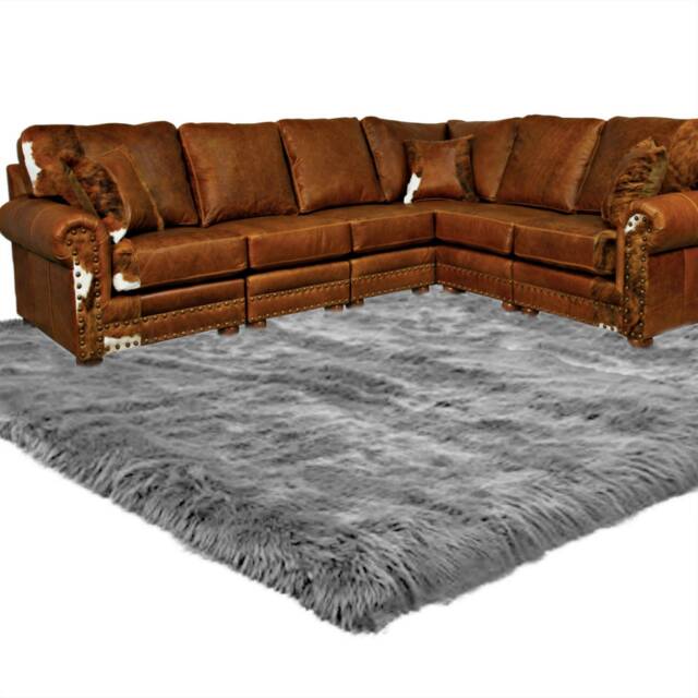 Plush Faux Sheepskin Rug - Shaggy Fur Accent Carpet, Usa Made - image 1