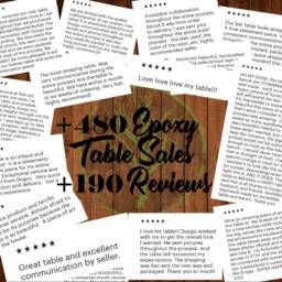 Epoxy Table, Custom Dining Room Live Edge Kitchen Table - thumbnail 3