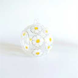 Hand Painted Daisy Glass Candle Holder Unique Home Decor Gift - thumbnail 4