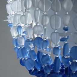 Sea Glass Chandelier Coastal Flush Mount Ceiling Light Fixture - thumbnail 2