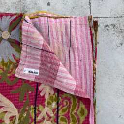 Vintage Style Cotton Kantha Suzani Quilt Bedding - thumbnail 4