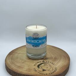 Shortcross Gin Bottle Candle - Lemongrass Ginger Scented Soy Wax - thumbnail 2