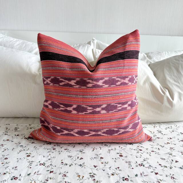 Handwoven Cotton Pillow Cover Tribal Bohemian Decor - 20 Inches - image 1