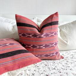 Handwoven Cotton Pillow Cover Tribal Bohemian Decor - 20 Inches - thumbnail 4