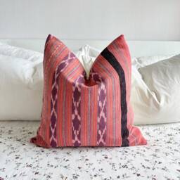 Handwoven Cotton Pillow Cover Tribal Bohemian Decor - 20 Inches - thumbnail 3