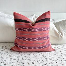 Handwoven Cotton Pillow Cover Tribal Bohemian Decor - 20 Inches - thumbnail 1