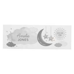 Personalised New Baby Moon & Stars Wooden Block Nursery Sign - Baby Gift New Personalised Frame For - thumbnail 2