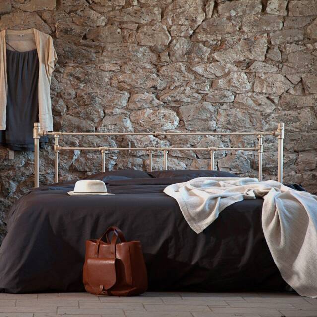Handmade Iron Headboard - Farmhouse Industrial Style Bed Frame Armonia - image 1