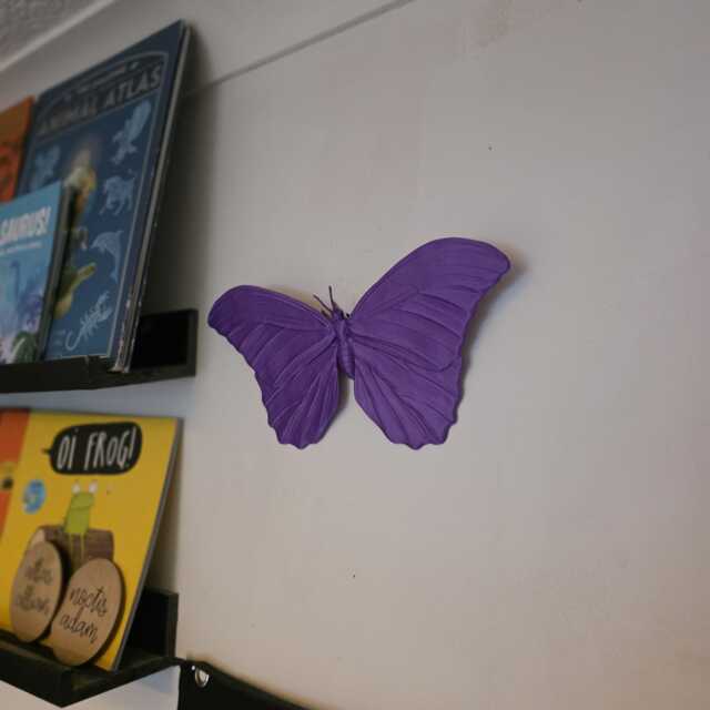 Butterfly Wall Mount - Animal Decor 3D Printed - image 1